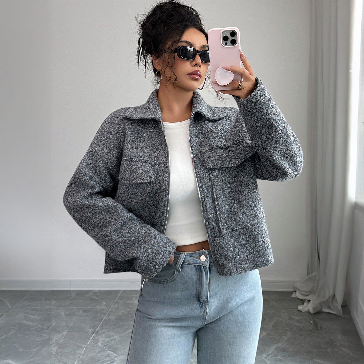 Elegant Long-sleeved Jacket For Women